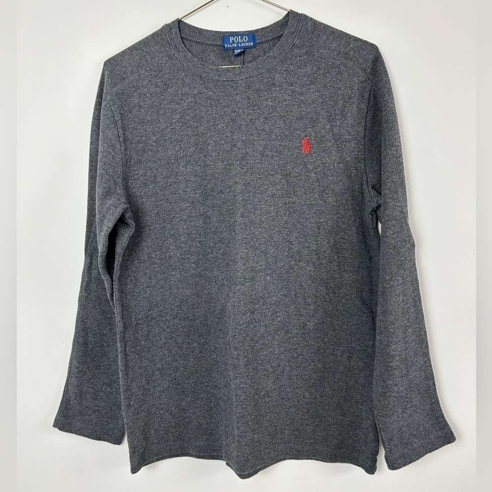 Polo Ralph Lauren Gray Waffle Shirt Youth XL